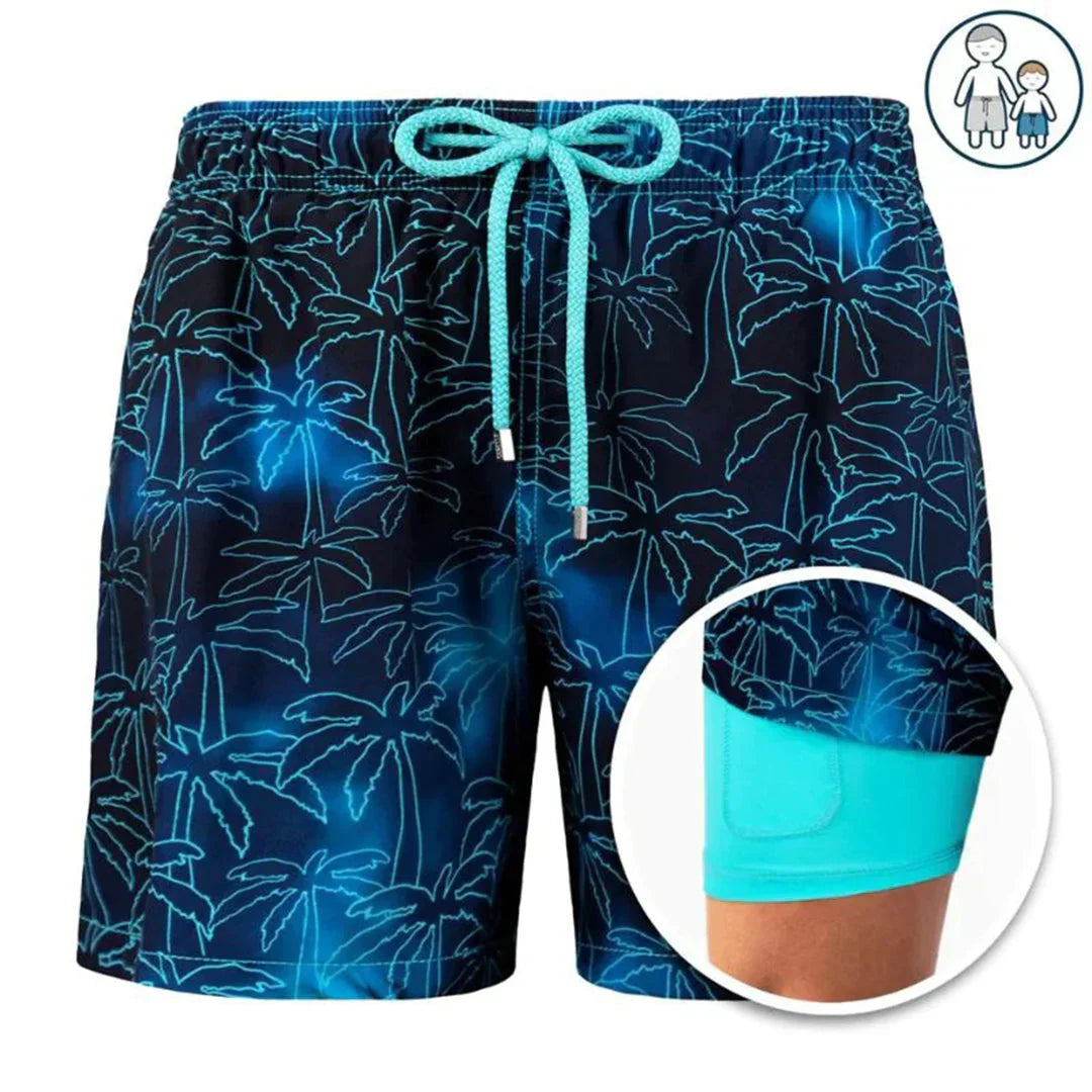 Heren Zwembroek | Straight | Trekkoord | Zomer