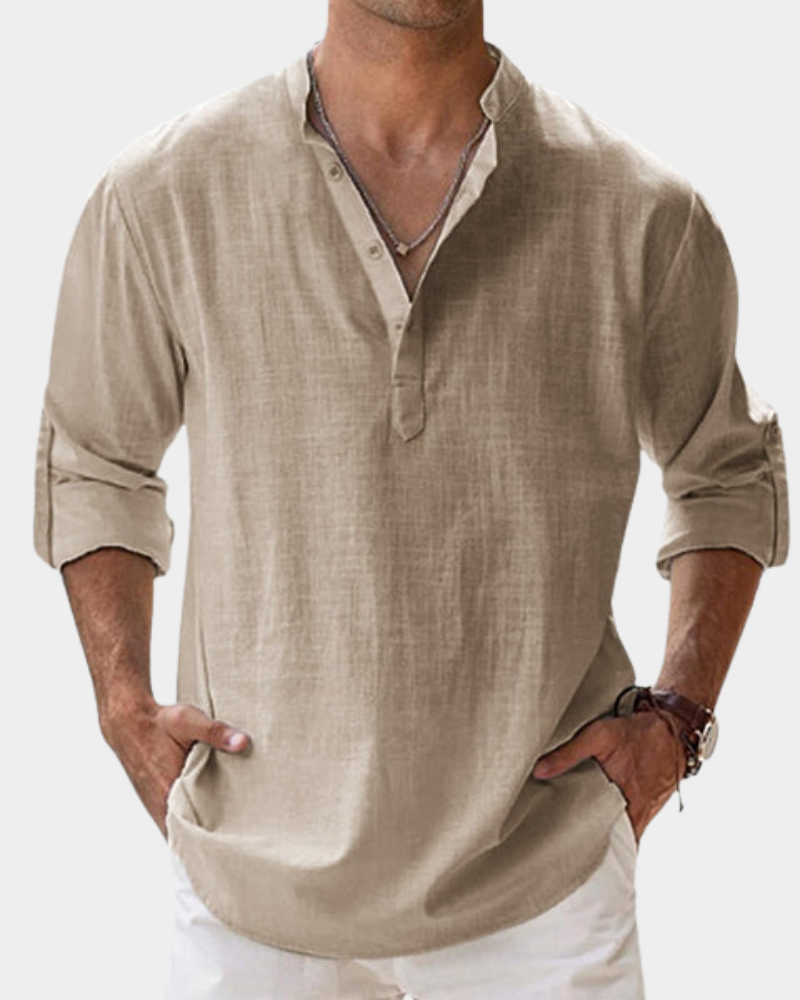 Heren Shirt | Straight | Lange Mouw | Zomer