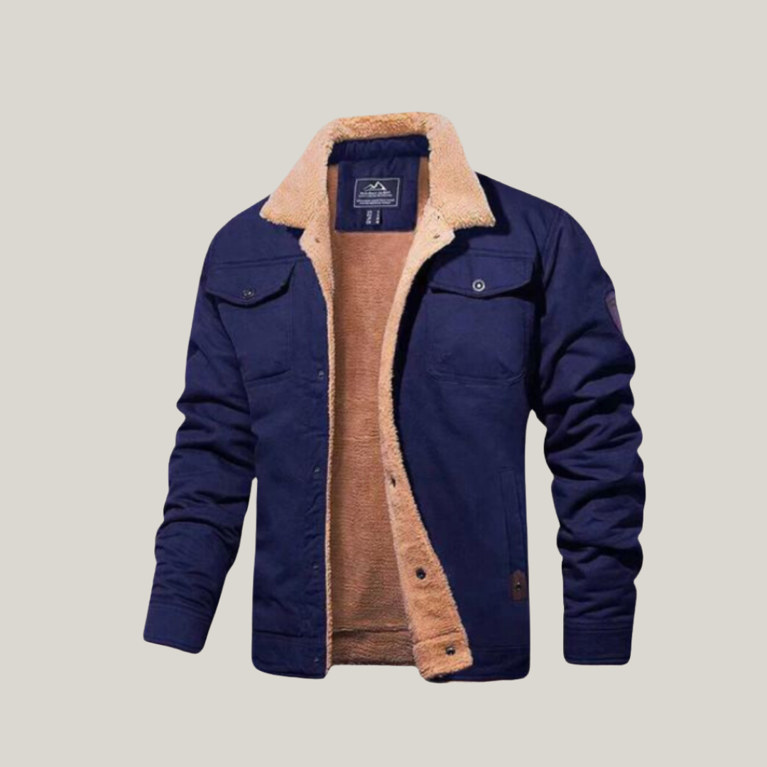 Teddy-fleece gevoerde herenjas voor ultieme warmte en stijlvol comfort | Mason