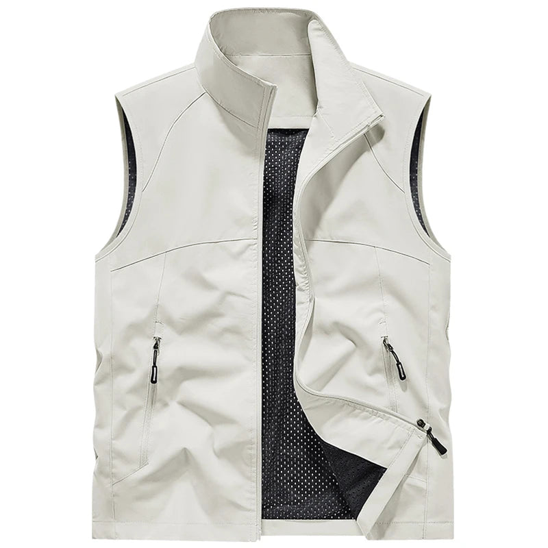 Heren Bodywarmer | Slimfit | Hoge Kraag | Zomer