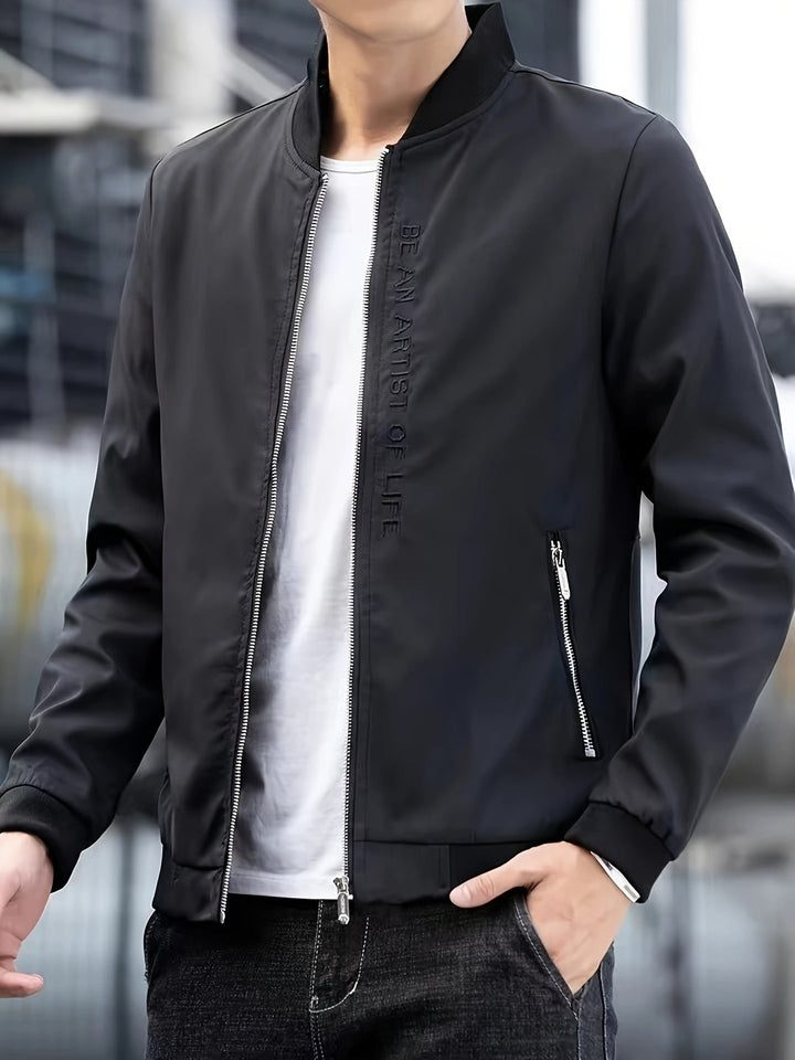 Heren Bomberjack | Legerstijl & Geborduurd | Baseball Kraag | Lente & Herfst