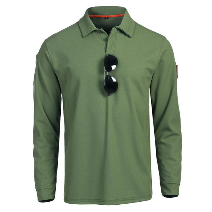 Heren Polo Shirt | Lange Mouw | Ademend Sportkleding