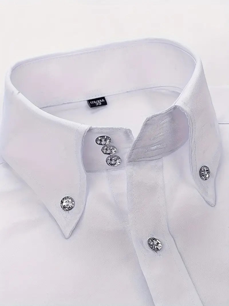 Heren Overhemd | Elegant & Zakelijk | Lange Mouwen & Knoopsluiting | Lente Kleding