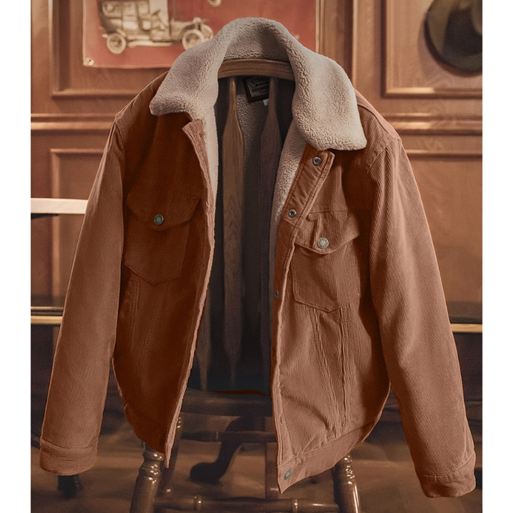 Winterjas Heren | Vintage Look | Warme Imitatiebont Voering | Bomberjas