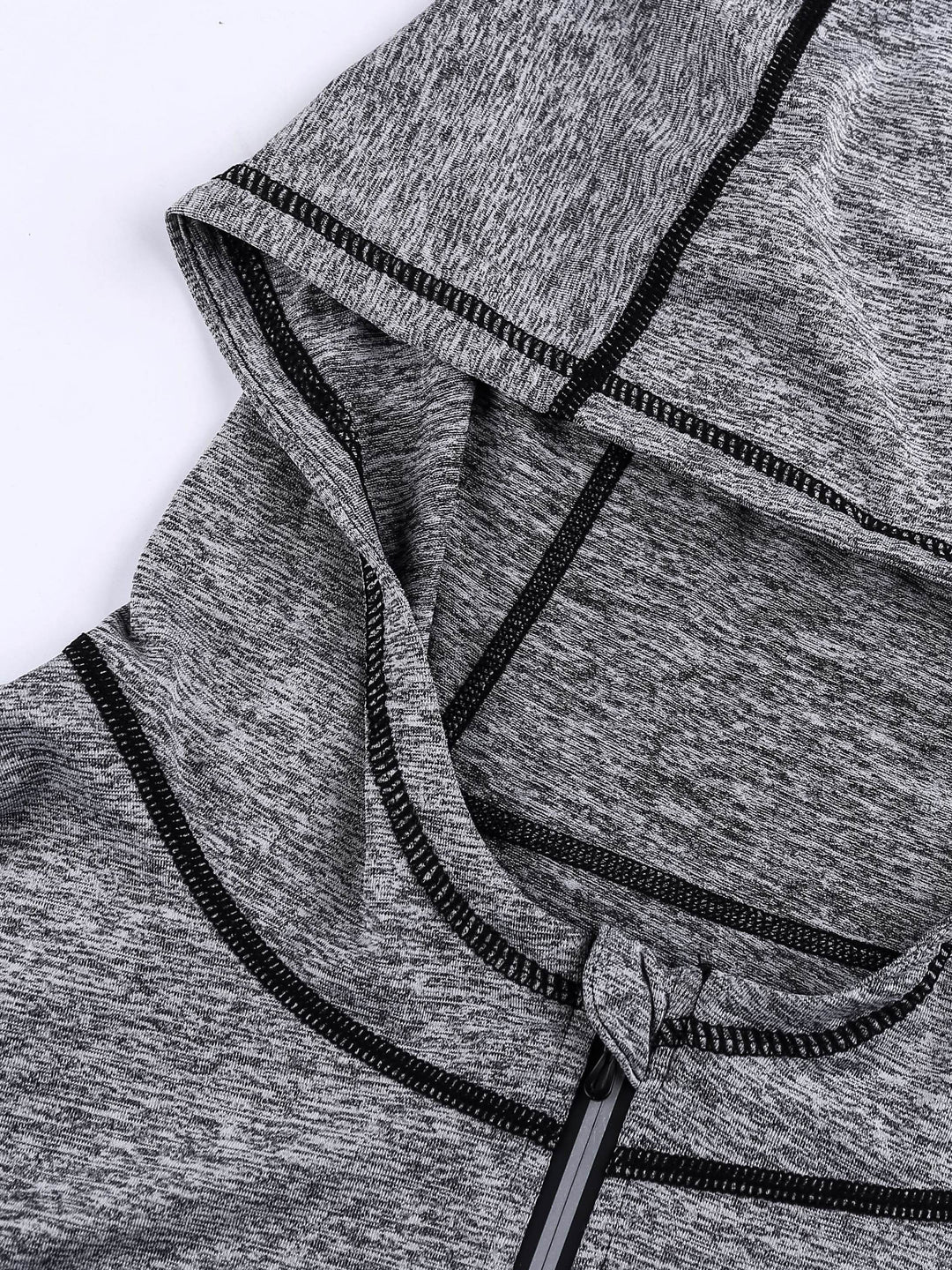 Heren Full-Zip Runningjack met Capuchon | Snel Drogende & Hoge Elastische | Lange Mouwen