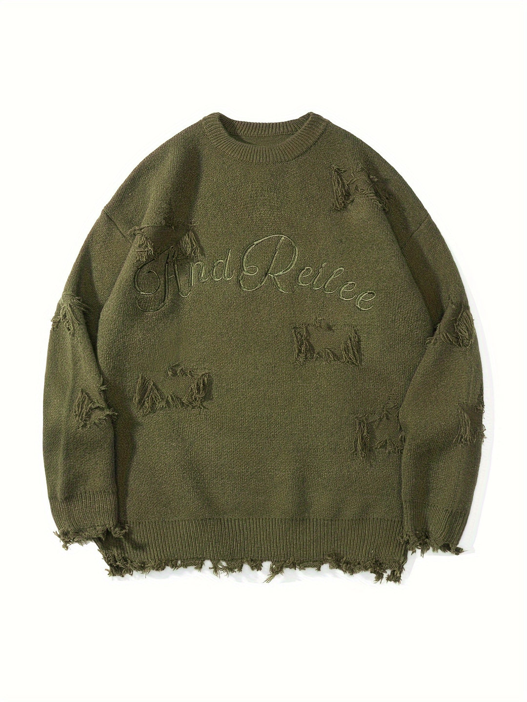 Heren Trui | Gebreid & Tekstprint | Warm & Comfortabel | Acryl | Herfst & Winter