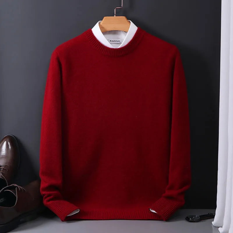 Truien Heren | Ronde Hals | Gebreide Pure Kleur | Casual Business