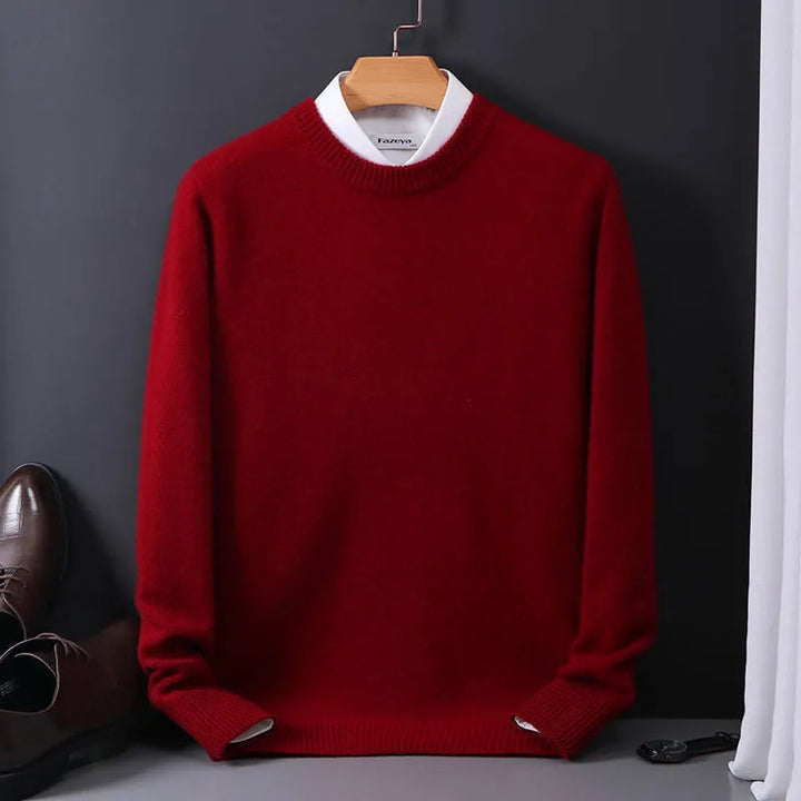 Truien Heren | Ronde Hals | Gebreide Pure Kleur | Casual Business