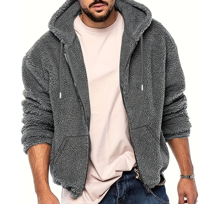 Winterjas Heren | Plush Hoodie Jas | Warm & Stijlvol Design