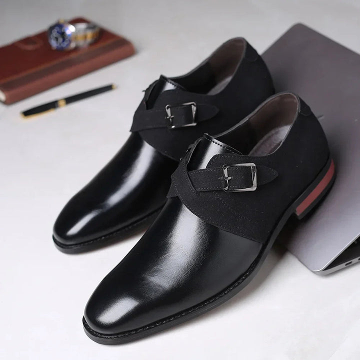 Heren Instappers | Dubbele Monk Strap | Ademend & Comfortabel | Vegan Leder