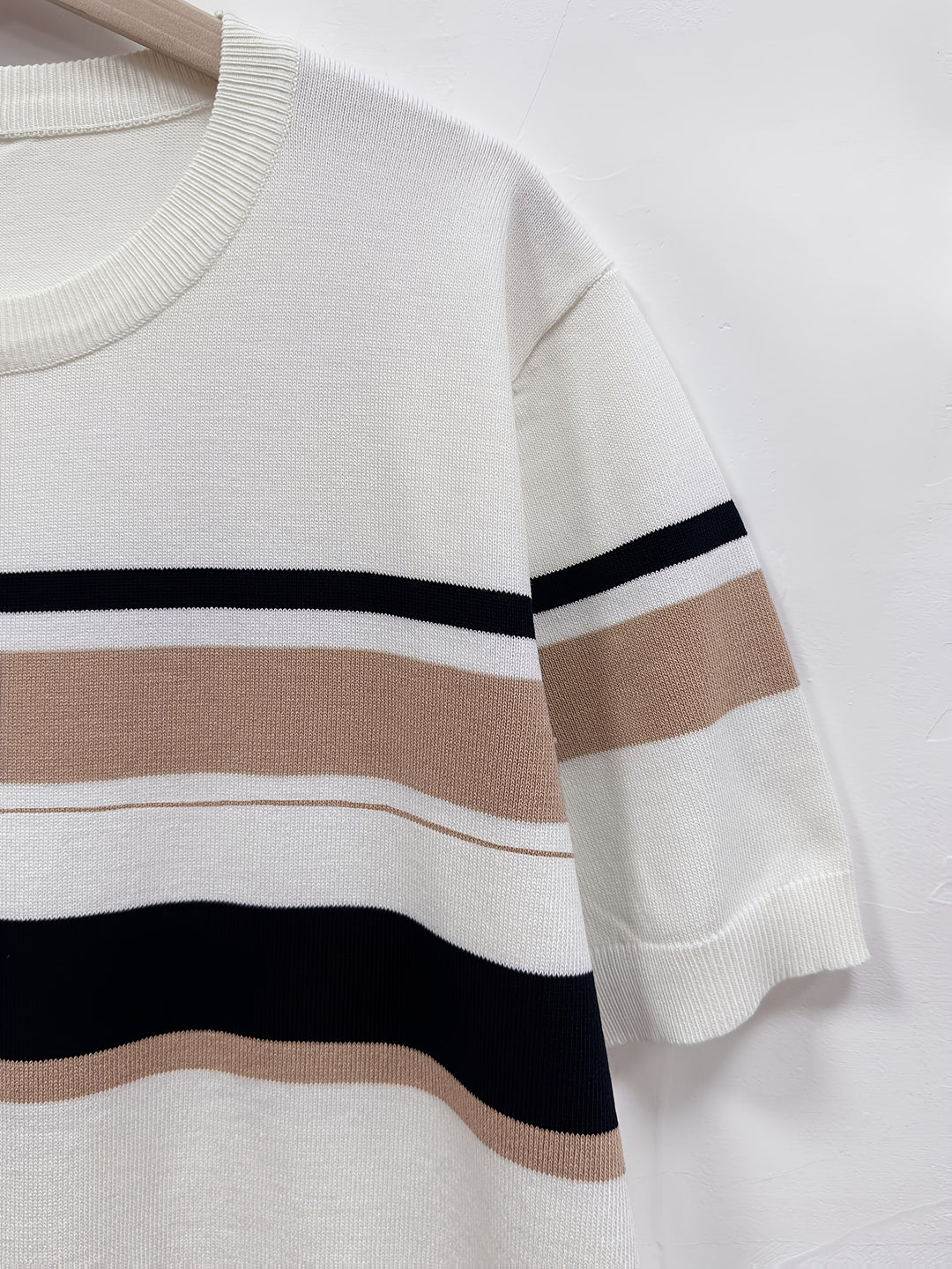 Heren Gebreid Shirt | Gestreept & Lichtgewicht | Ademend & Comfortabel | Zomer & Herfst