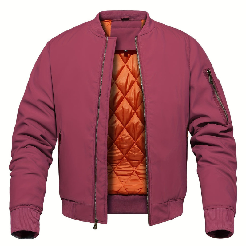 Winterjas Heren | Klassieke Bomberjas | Met Ritssluiting & Opstaande Kraag