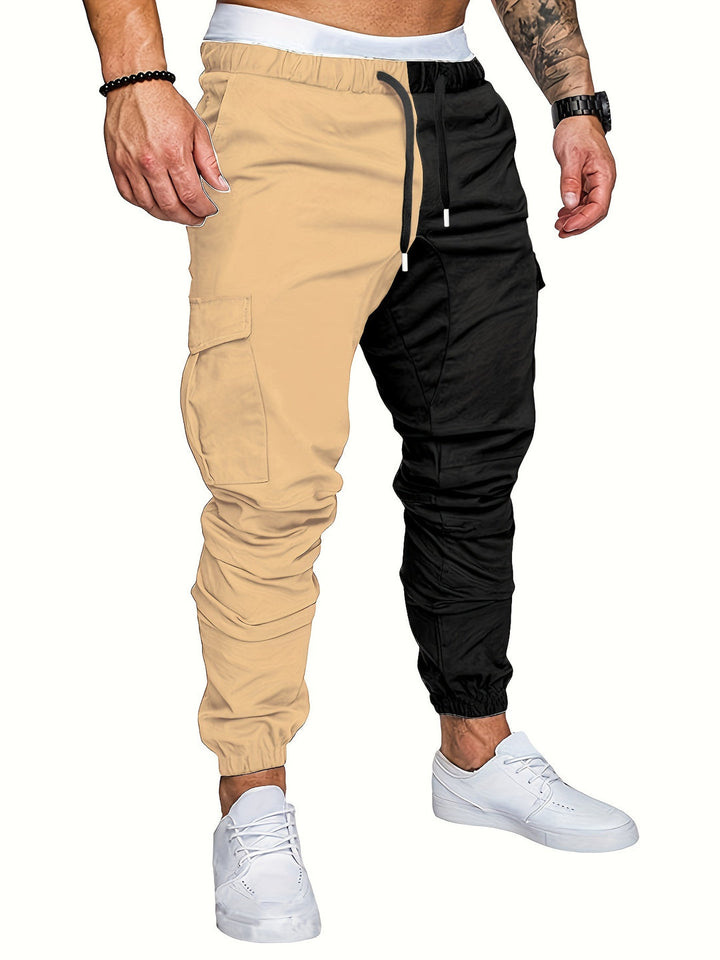 Herenbroek | Street Stijl | Colorblock Ontwerp | Verstelbare Pasvorm