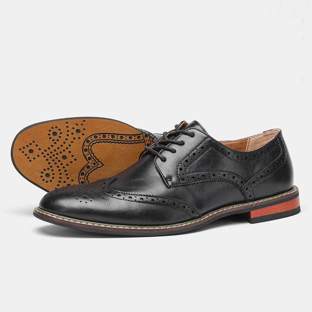 Heren Leren Schoenen | Glanzend Design | Comfort & Duurzaamheid | Vegan Leder