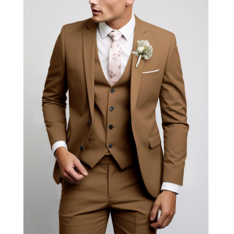 Heren Pak | Slim Fit 3-Delig | Elegante Kleding | Bruiloft Look