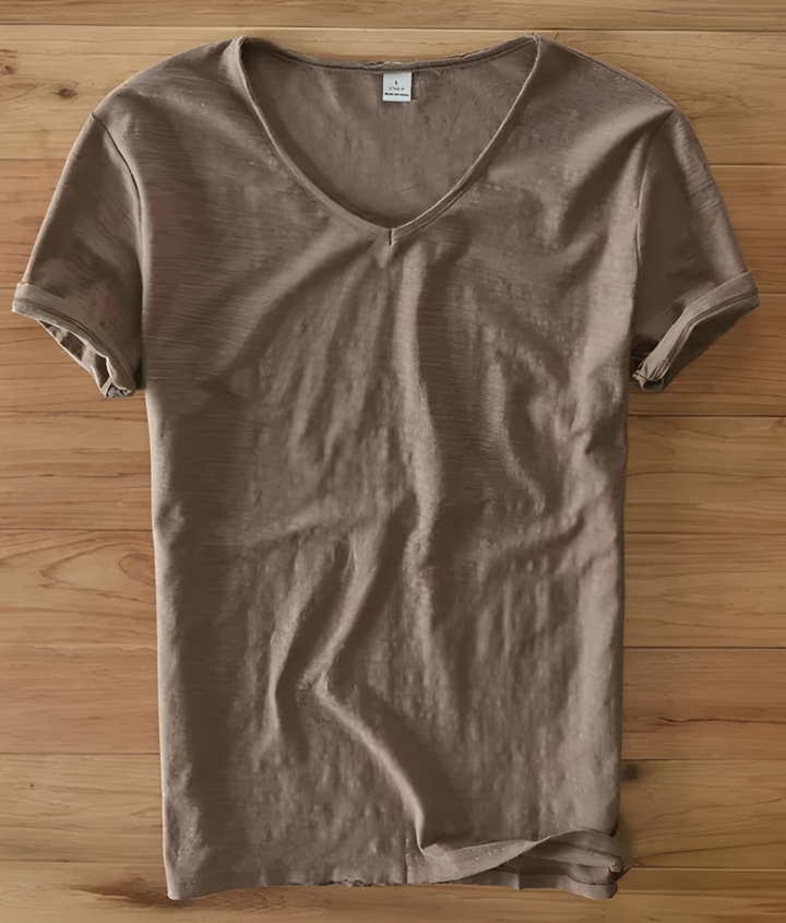 Heren T-shirt | Diepe V-Hals | Ademend & Lichtgewicht