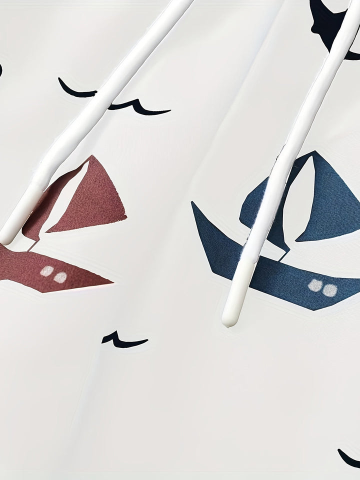Heren Boardshort | Geometrisch Patroon | Comfort Fit | Polyester Weefsel