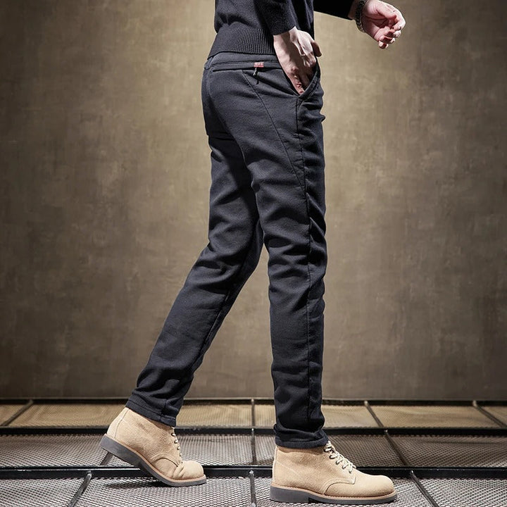 Heren broek | Fleece Gevoerd & Slanke pasvorm| Luxe & Casual
