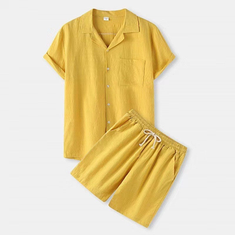 Heren Zomer Set | Stijlvol & Ademend | Shirt met Shorts