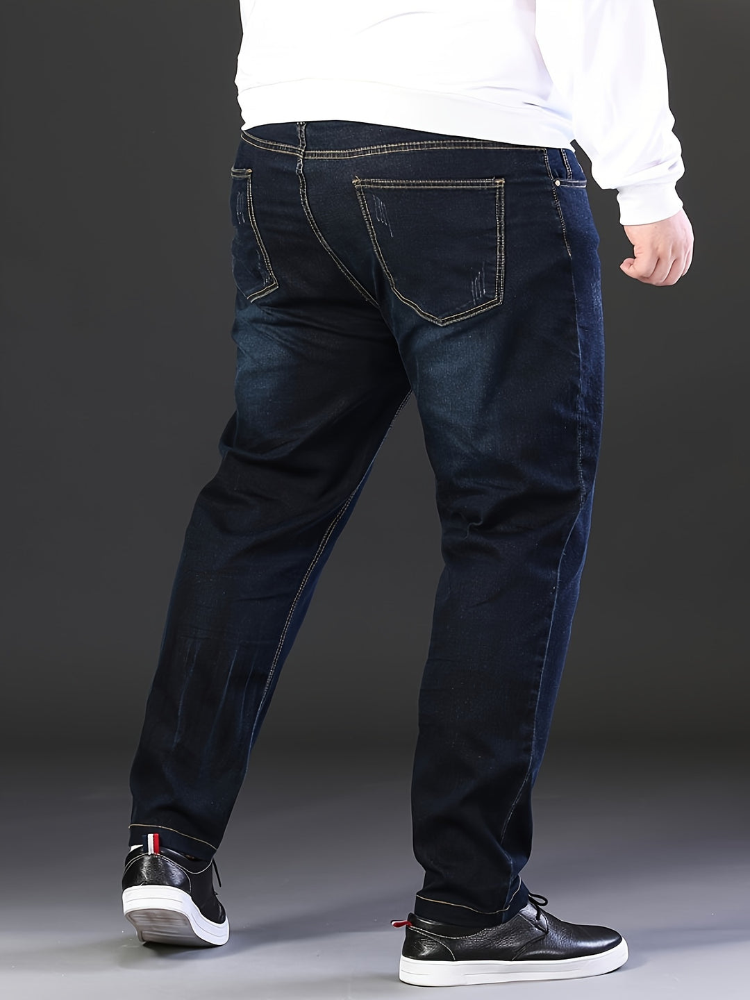 Heren Jeans | Elastische Taille | Rekbaar & Geribbeld | Grote Maten
