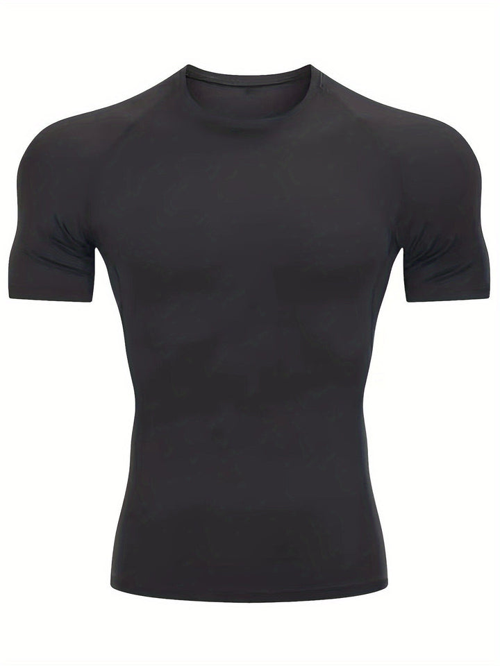 Heren T-shirt | Sportcompressie | Sneldrogend & Zeer Rekbaar | Fitness & Buitentraining