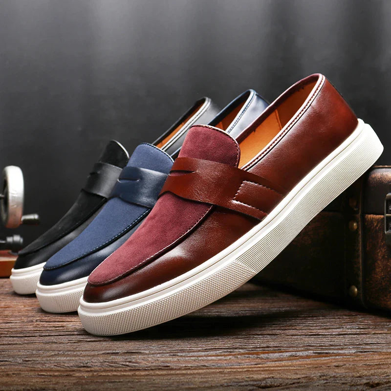 Heren Loafers | Zomerinstappers | Suède Look & Comfortzool | Vegan Leer