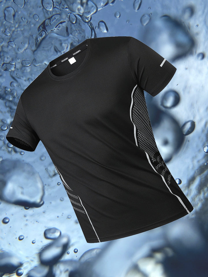 Heren T-shirt | Quick-Dry & Ademend | Gestreept Patroon & Comfort Fit | Sport & Casual