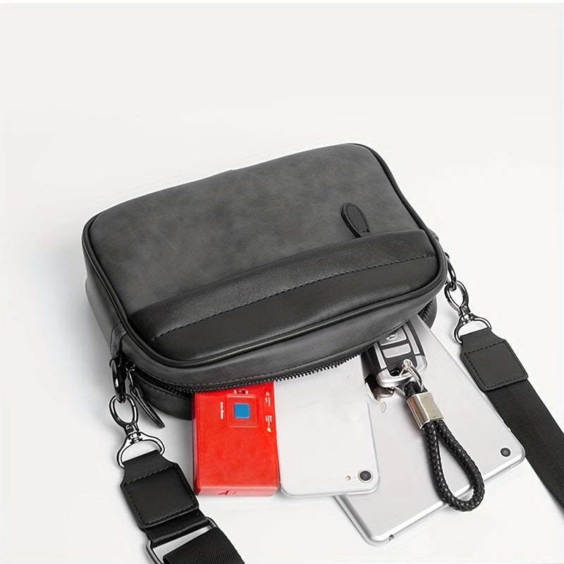 Heren Crossbody Tas | Retro & Minimalistisch Design | Voor Dagelijks Gebruik & Uitgaan