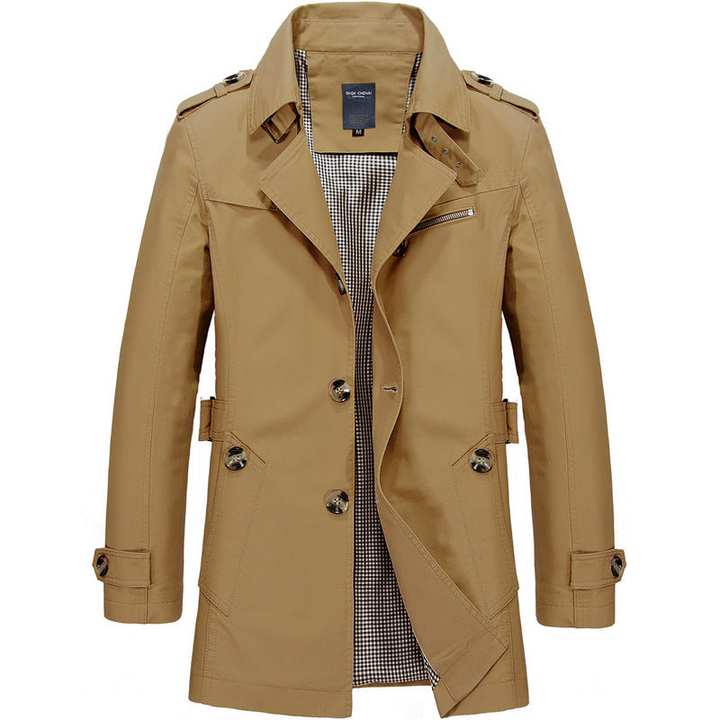 Winterjas Heren | Klassieke Trench Style | Stijlvolle Lange Jas