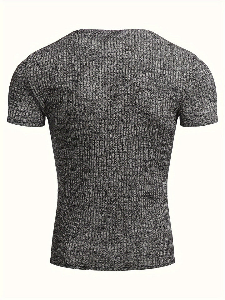 Heren Overhemd | Stevig & Casual | V-hals | Korte Mouwen | Zomer