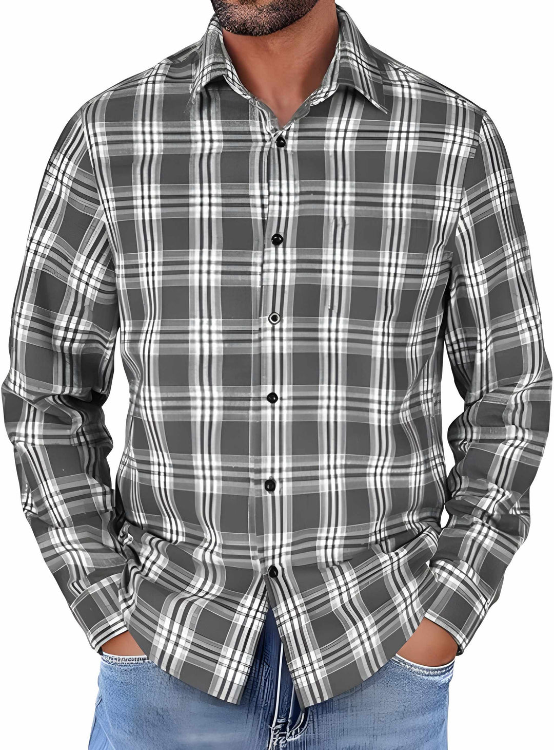 Heren Overhemd | Lange Mouw | Losse Pasvorm | Casual Kleding
