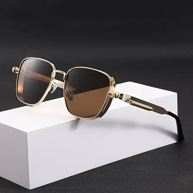 Heren Zonnebril | Aviator Design | Gepolariseerde Lenzen | UV400 Bescherming | Metalen Frame