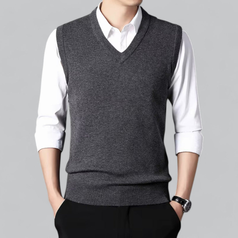 Vest Heren | Gebreide Bodywarmer | V-Hals & Klassiek Comfort