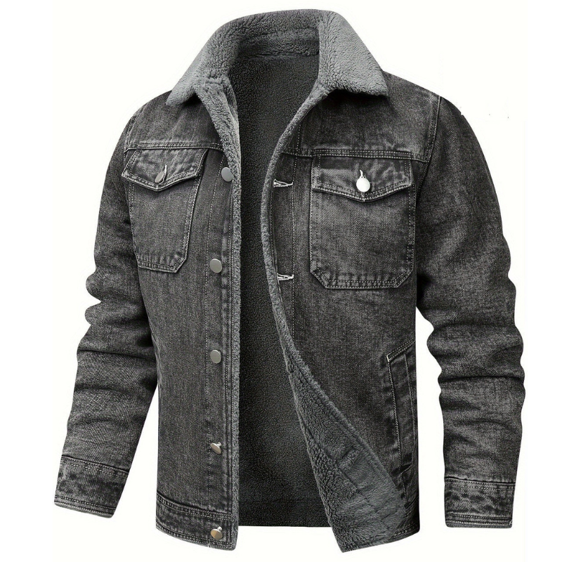 Winterjas Heren | Vintage Denim Jas | Warm & Casual