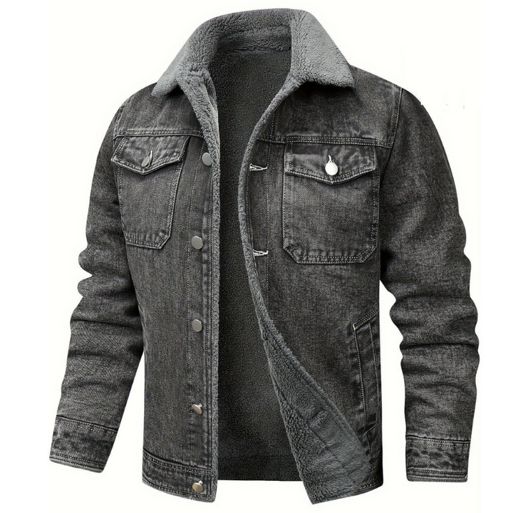 Winterjas Heren | Vintage Denim Jas | Warm & Casual