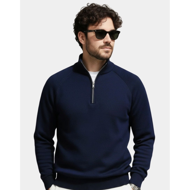 Heren Trui | Slimfit | Met Halve Rits | Herfst