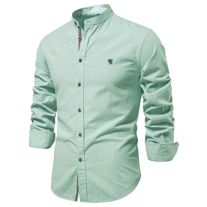 Heren Overhemd | 100% Katoen-Linnen | Casual & Ademend | Lange Mouwen & Reverskraag