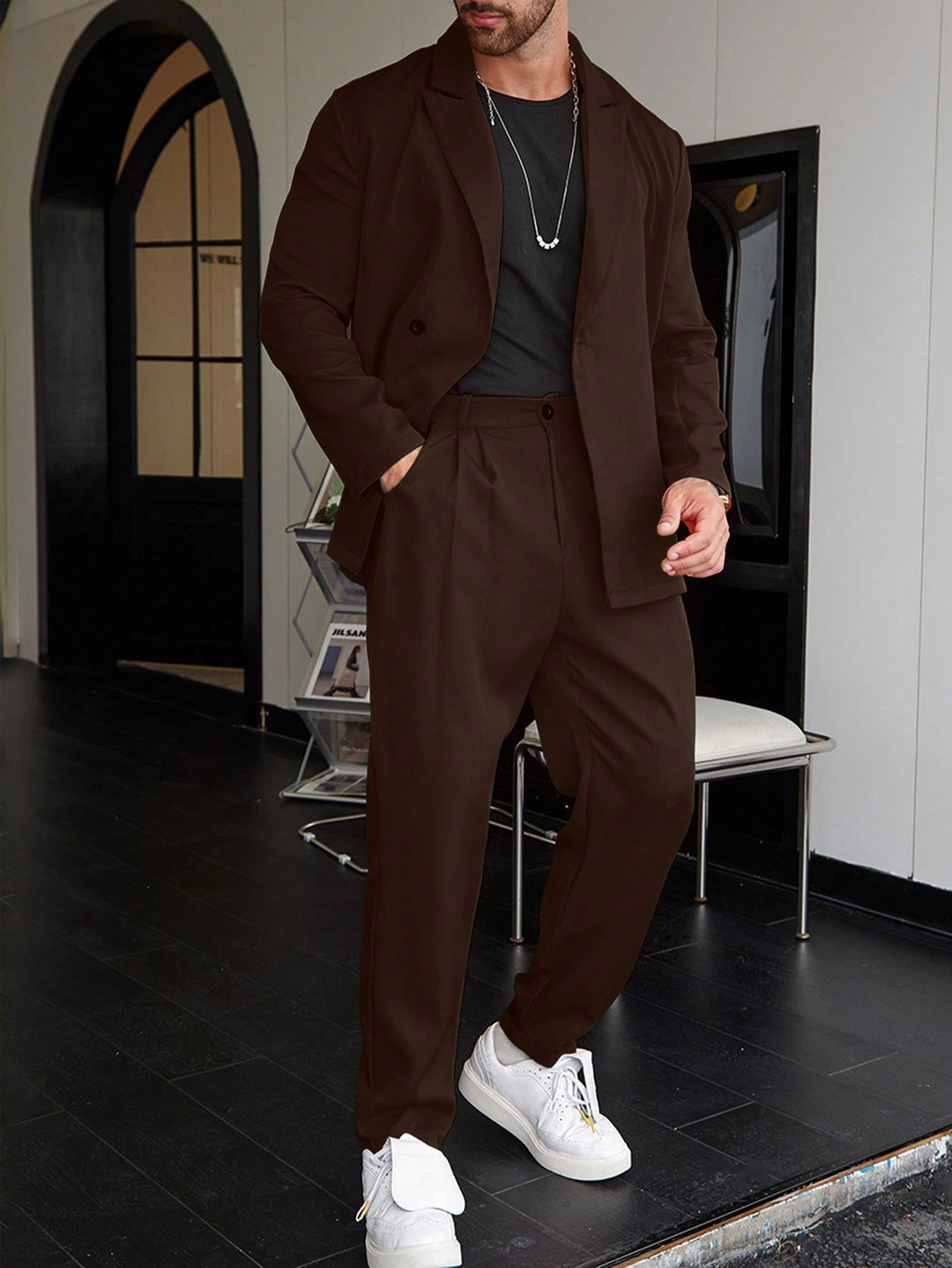 Heren Pak | Slim Fit 2-Delig | Single Breasted & Peak Lapel | Tailored Blazer & Pantalon