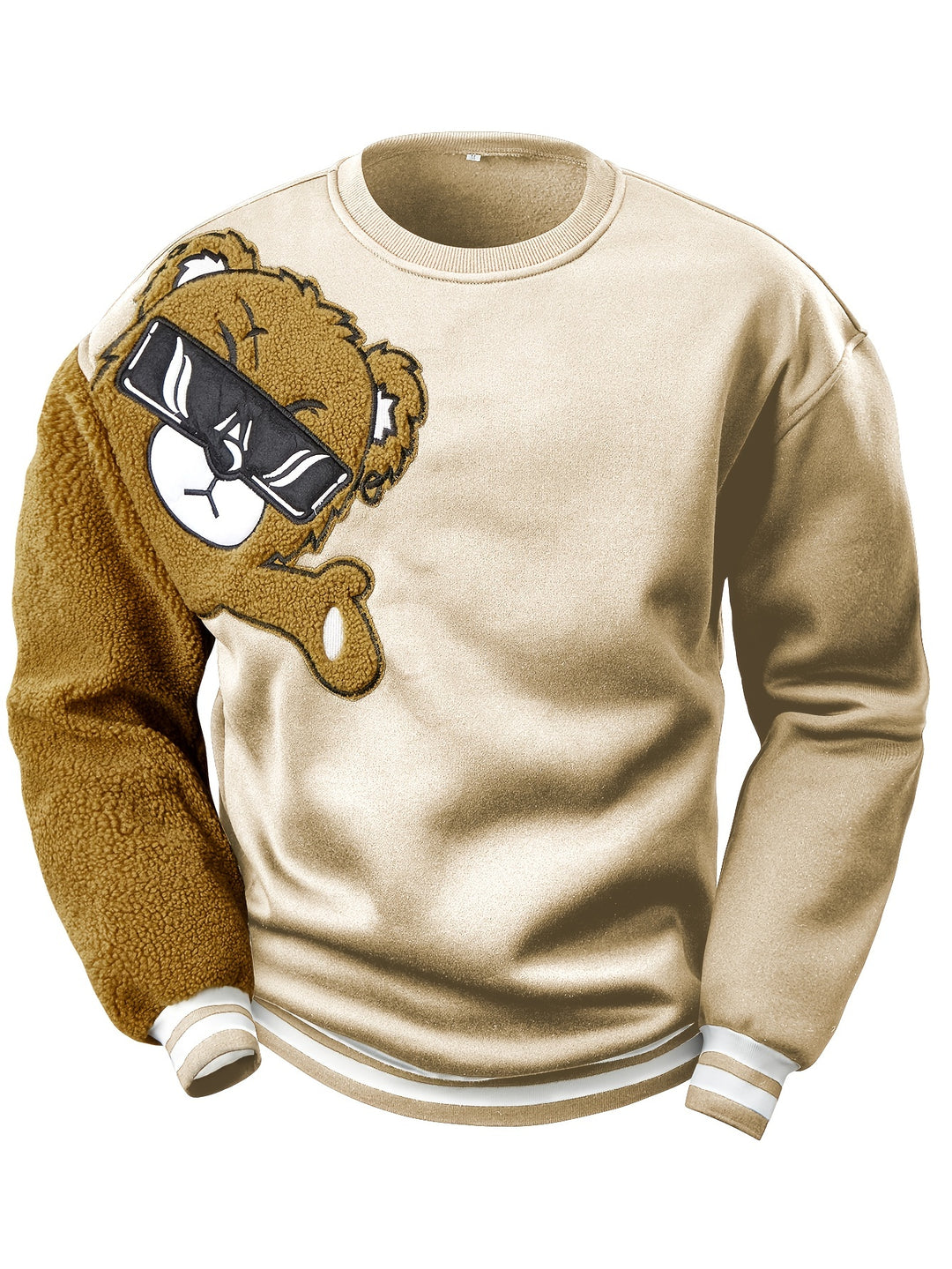 Heren Trui | Zacht & Comfortabel | Teddybeer Detail | Lange Mouwen