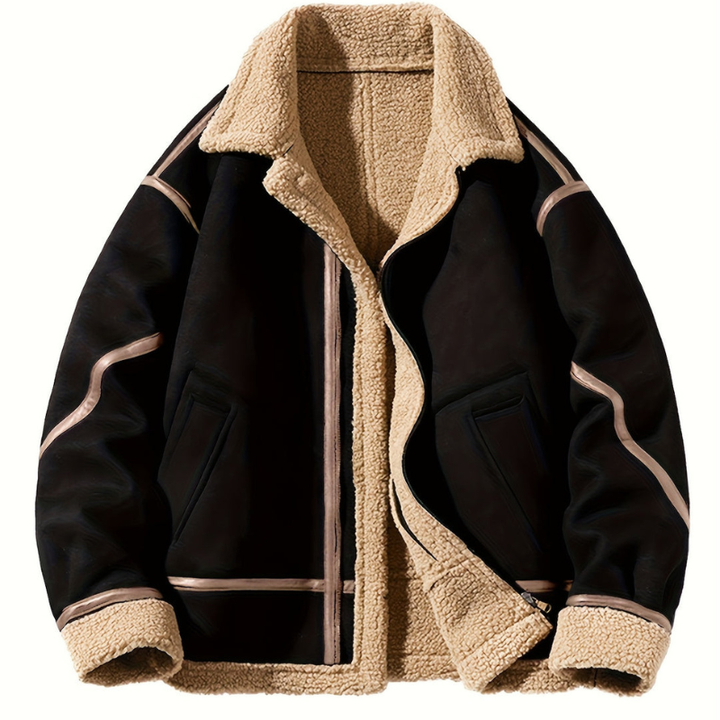 Winterjas Heren | Retro Look | Warme Jas met Opstaande Kraag & Ritssluiting