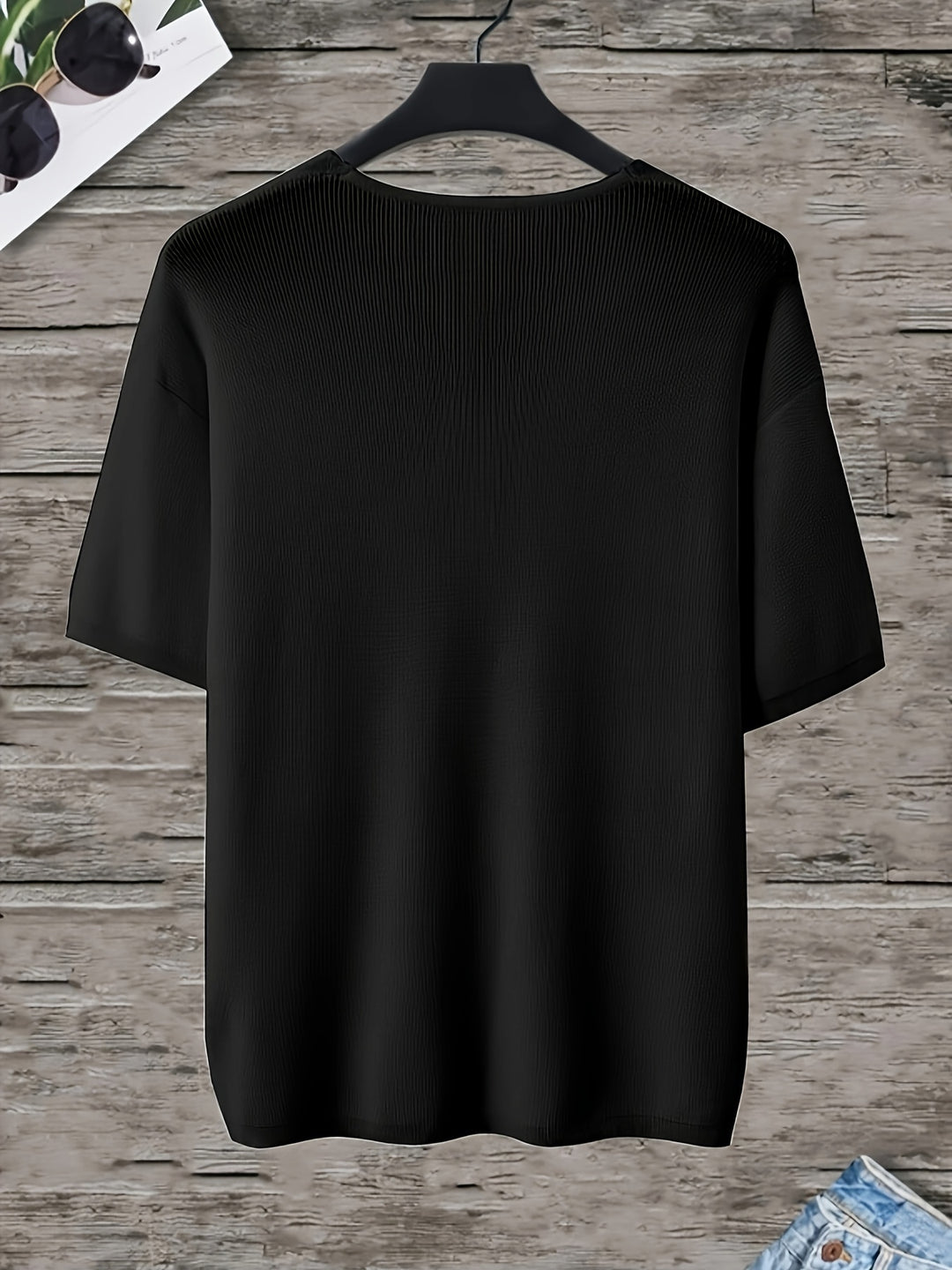 Herenshirt | Lichtgewicht Gebreide Textuur | Losse Pasvorm | Casual Zomerkleding