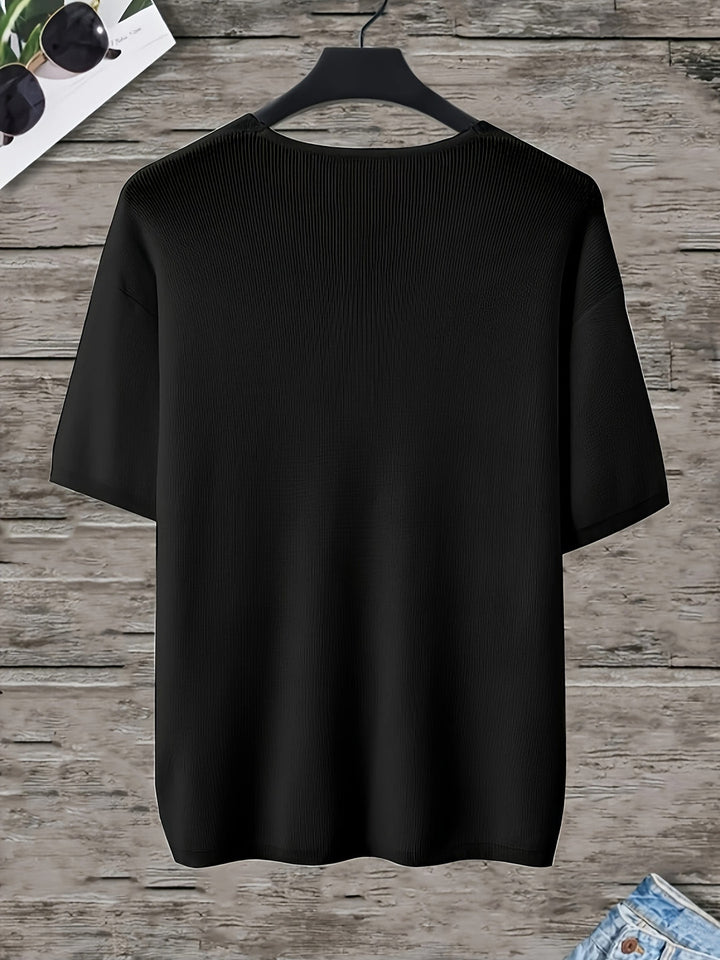 Herenshirt | Lichtgewicht Gebreide Textuur | Losse Pasvorm | Casual Zomerkleding