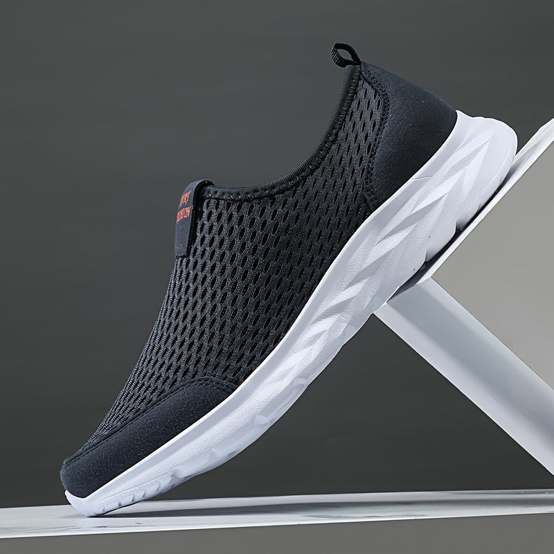 Heren Slip-on Sneakers | Ademend Mesh | Comfortabele Wandelschoenen | Lichtgewicht Sportschoen
