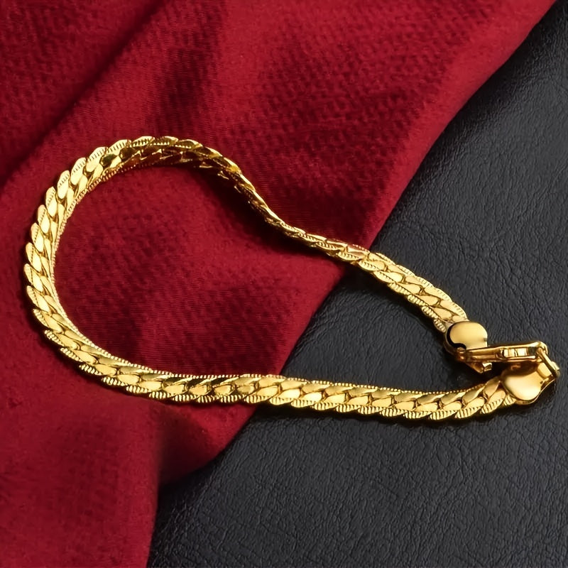 Heren Armband | Verguld Goud | Trendy & Eenvoudig Design | Koper