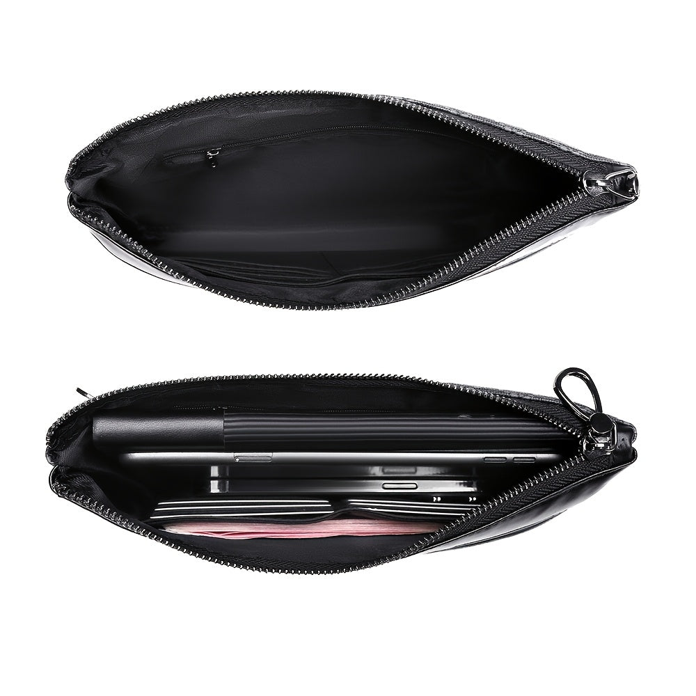 Heren Clutch | PU Leer | Compact & Modieus | Zwart handtas