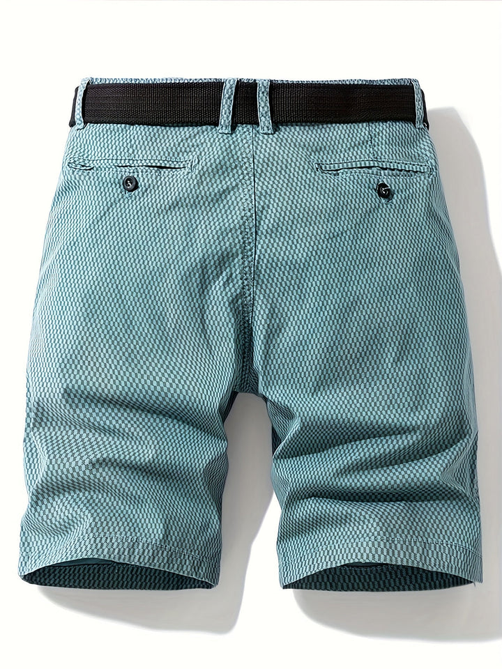 Herens Casual Katoen Blend Cargo Shorts | Gestreept Patroon | Normale Pasvorm