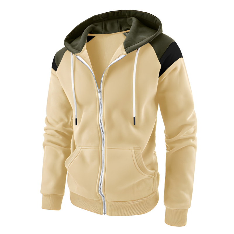 Heren Hoodie | Sportieve Colorblock Sweater | Comfortabel & Losvallend Kleding