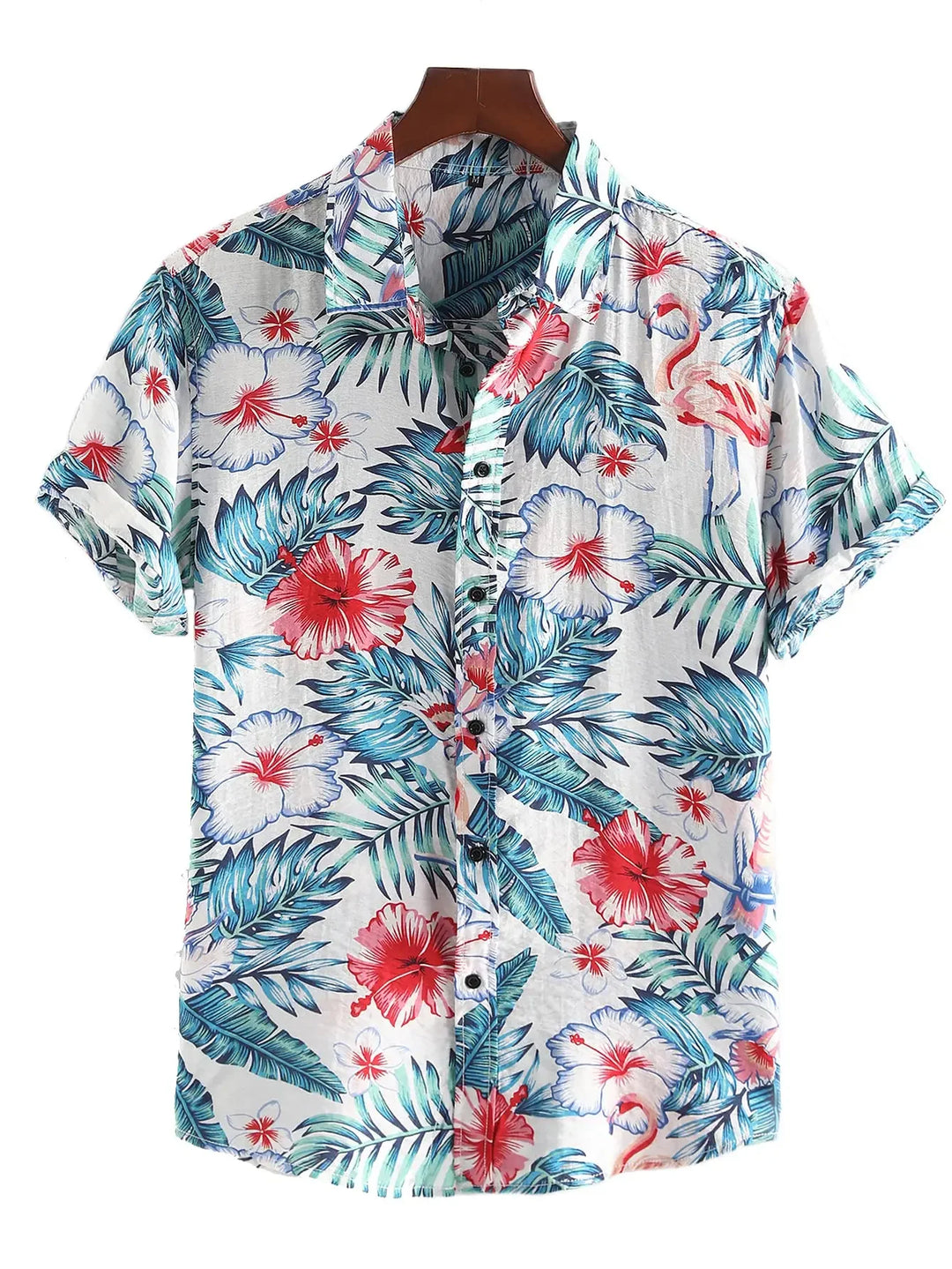 Heren Shirt | Korte Mouw | Bloemenprint | Zomer