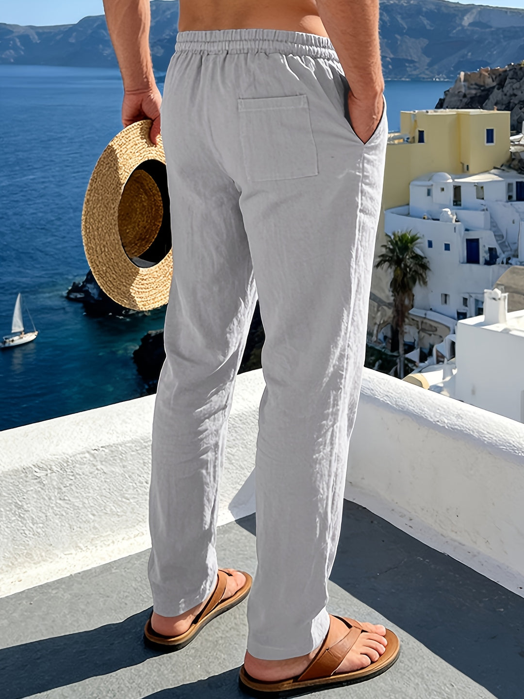 Heren Broek | Straight | Elastische Taille | Zomer