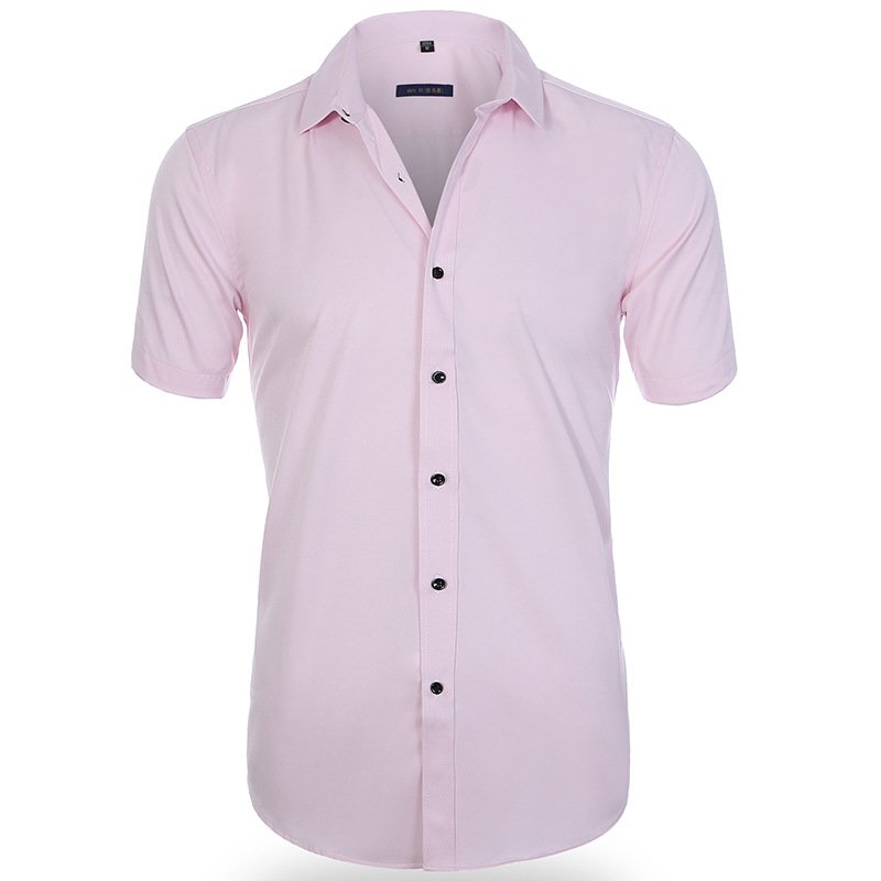 Heren Overhemd | Slim Fit | Effen Design & Contrasterende Knopen